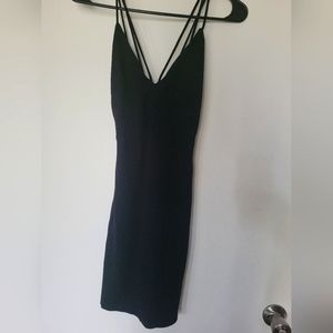 Women's black strappy dress